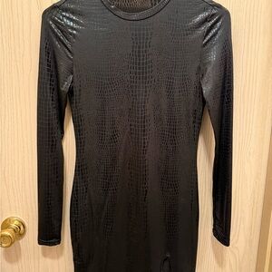 SHEIN Black Patterned Dress